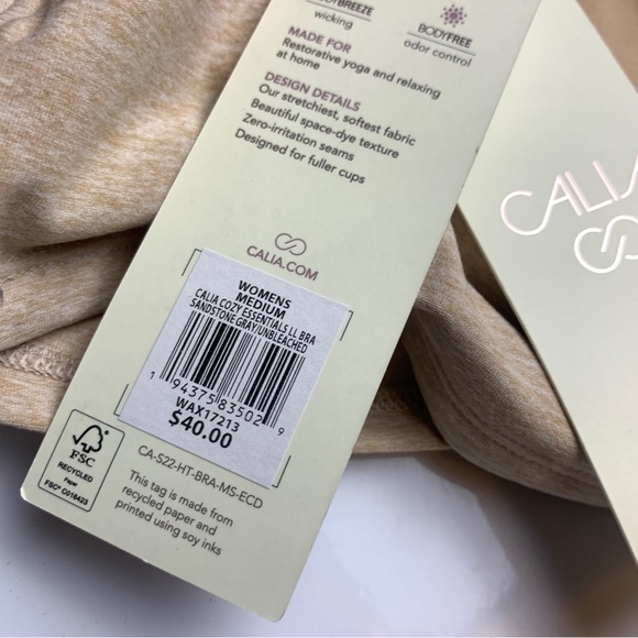 NWT Calia Womens Medium Sports Bra Light Pink Gym Cropped Halter Bra Tank Top - Picture 6 of 11